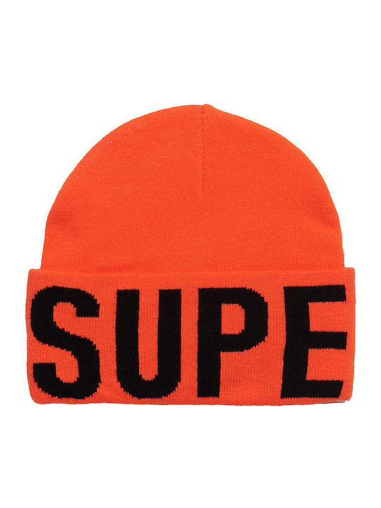D4 Sdry Branded Knitted Beanie Hat Beanie Unisex Beanie Knitted in Orange color