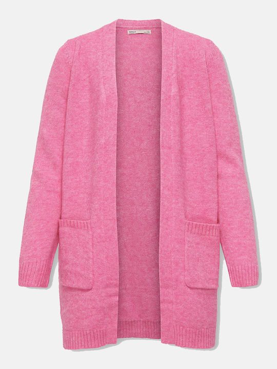 Kids Only Kinder-Strickjacke Karminrosa Melange Rosa