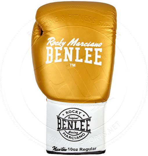 Benlee Boxing Gloves Leather for Match Gold