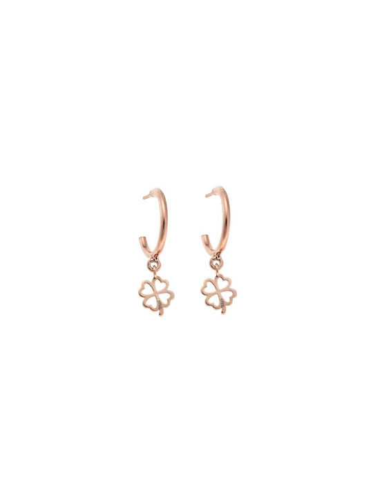 Senza Earrings Hoops made of Silver Gold Plated