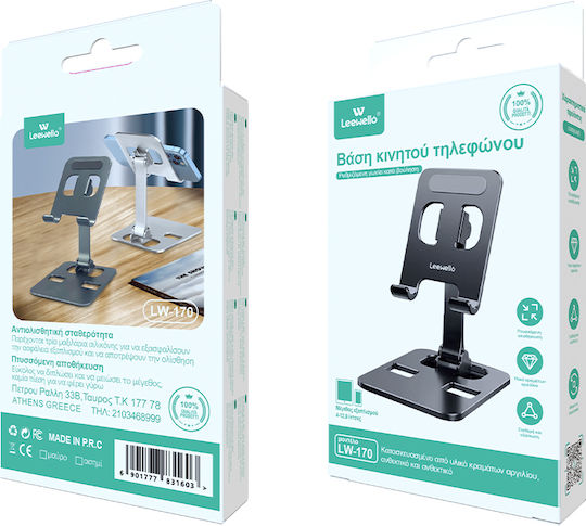 Leewello Desk Stand for Mobile in Silver color