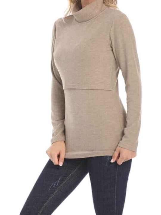 Queen Mother Maternity Top beige