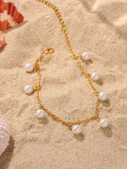 Callajewels Επιχρυσωμένη Αλυσίδα Ποδιού από Ατσάλι