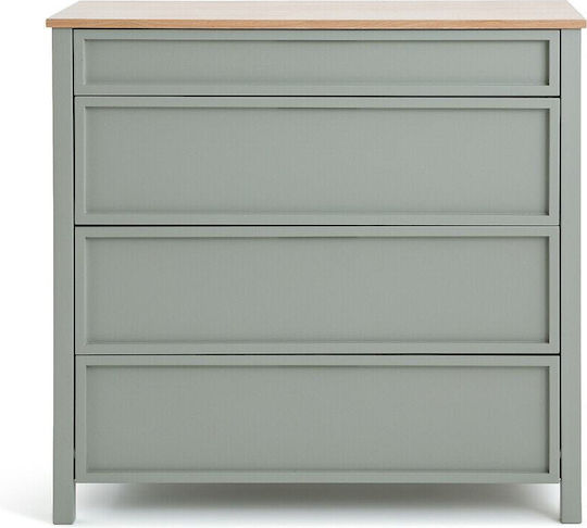 Wooden Bedroom Chest of Drawers with 4 Drawers 106x50x99.8cm