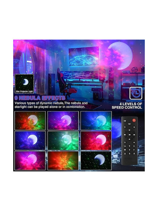 Factory Lumini LED Lampă de proiecție pentru copii cu Proiecție de Stele Alb