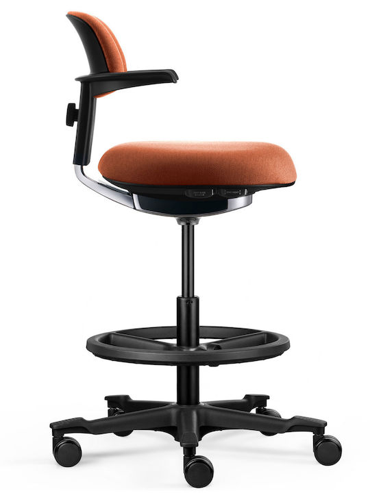 Σκαμπό Γραφείου Nec Orange 53x55x83.5cm