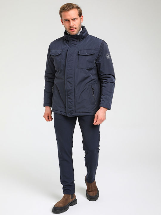 Zen And Zen Men's Winter Jacket Blue