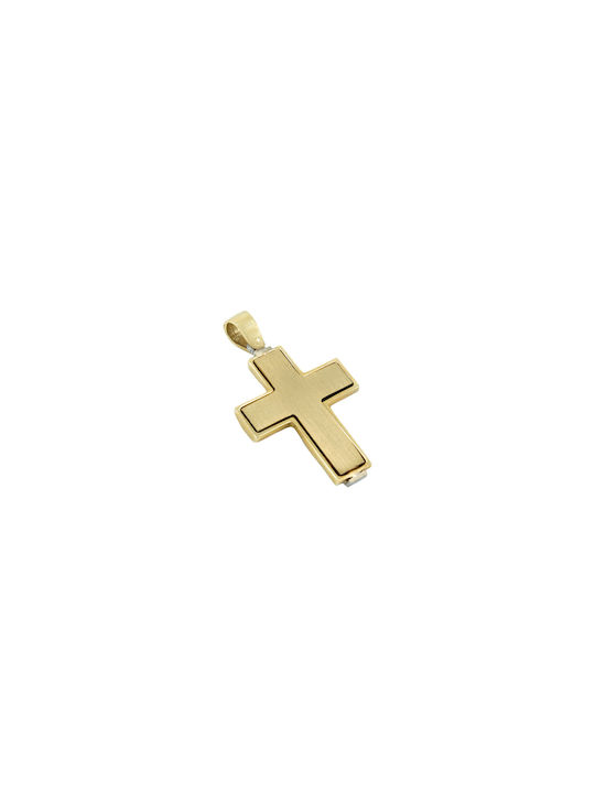 Gold Kreuz 14K Beidseitig