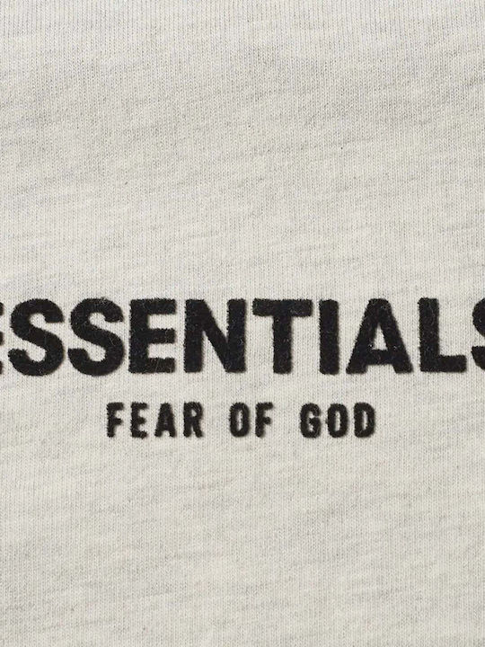 Fear of God Herren T-Shirt Kurzarm Light Oatmeal