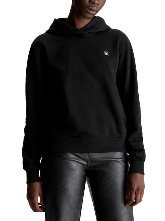 Calvin Klein Logo Women's Hooded Sweatshirt BLACK