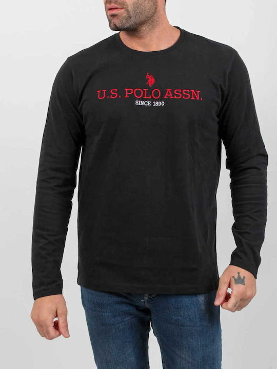 U.S. Polo Assn. Men's Long Sleeve Blouse Polo BLACK