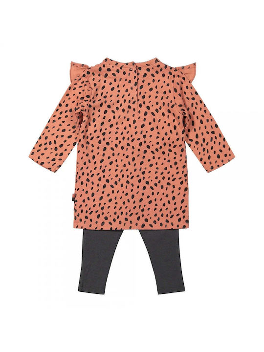 Dirkje Kinder Set mit Leggings Winter 2Stück Rosa