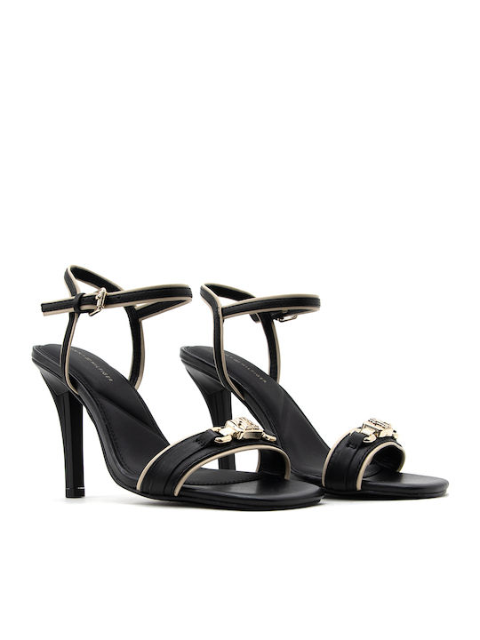Din piele Sandale Negre