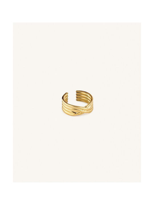 StanStefan Women's Gold Plated Steel Ring Amora