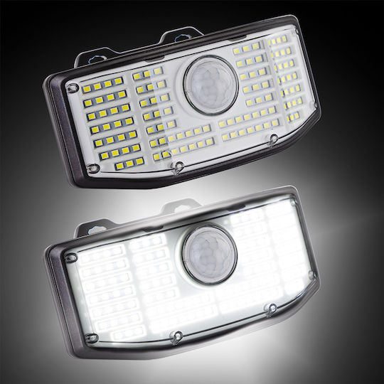 Powertech Στεγανός Ηλιακός Προβολέας LED 2W Ψυχρό Λευκό 6500K με Αισθητήρα Κίνησης IP65