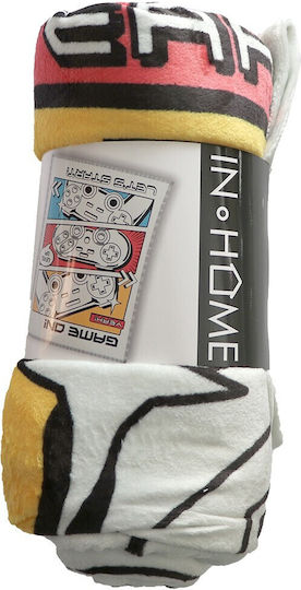 Κουβέρτα Fleece Gamer ΛΕΥΚΟ 150x200εκ.