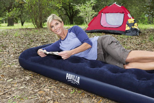 Bestway Camping Air Mattress Single with Integrated Pump 188x99x28cm