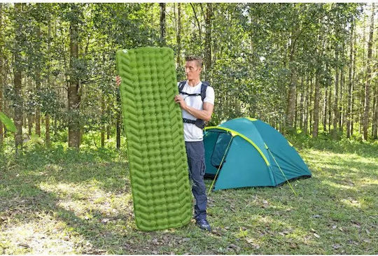 Bestway Single Camping Sleeping Mat 188x58.5cm Thickness 6.5cm in Green color