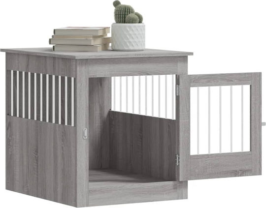 vidaXL Dog House Wooden Outdoor Gray 64.5x80x71cm