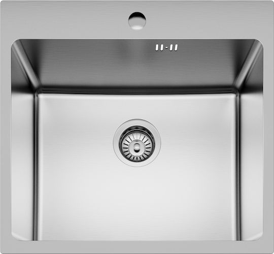 Geman 71015 Ένθετος Inox Μ54xΠ50cm Ασημί