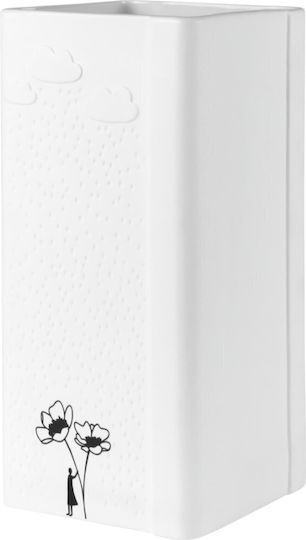 Raeder Decorative Vase Rain White 12x12x25cm