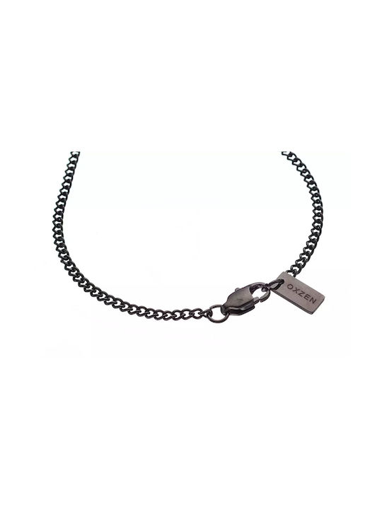 Oxzen Black Cross from Steel with Chain