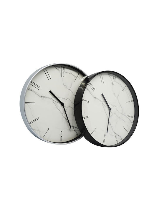 Ankor 30εκ Wall Clock Plastic Silver