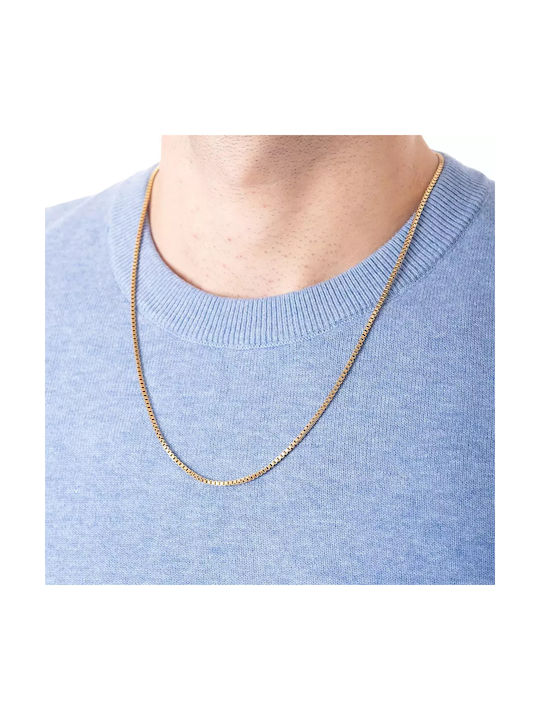 Oxzen Chain Neck made of Stainless Steel Gold-Plated Thin Thickness 2mm