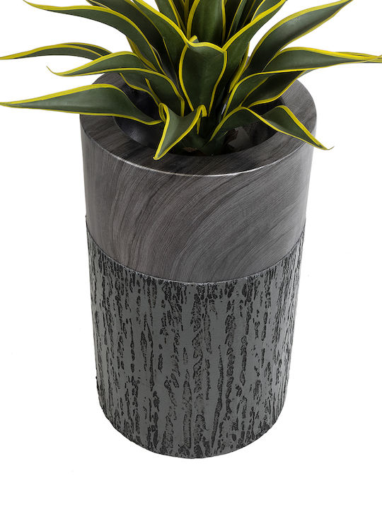 GloboStar Artificial Garden Pisa Planter Polyester Gray with Stand 36x36x60cm.
