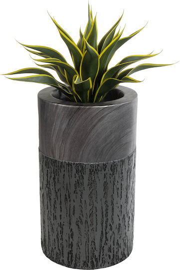 GloboStar Artificial Garden Pisa Κασπώ Πολυεστερικό Γκρι με Βάση 36x36x60εκ.