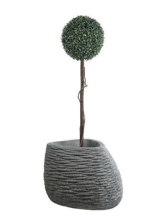 GloboStar Artificial Garden Ronda Κασπώ Πολυεστερικό Γκρι με Βάση 63x63x47εκ.