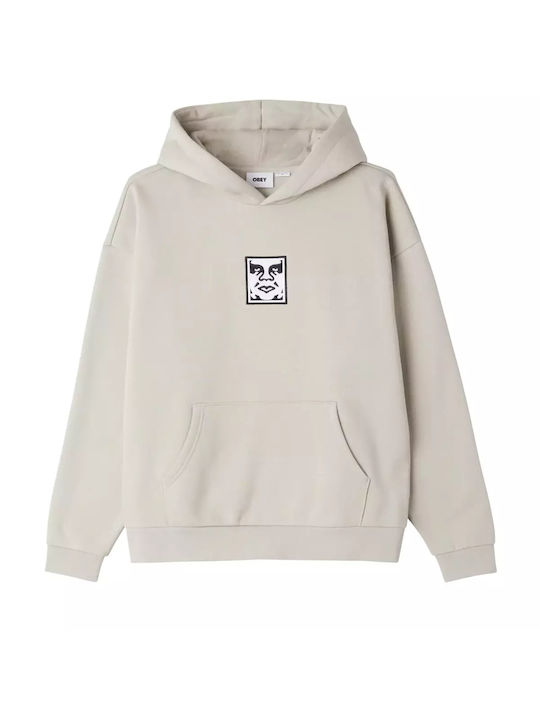 Obey Extra Heavy Men's Sweatshirt with Hood Silver Grey