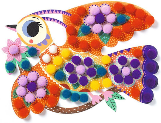 Djeco Collage Pom Pom Birds for Children 3+ years Years