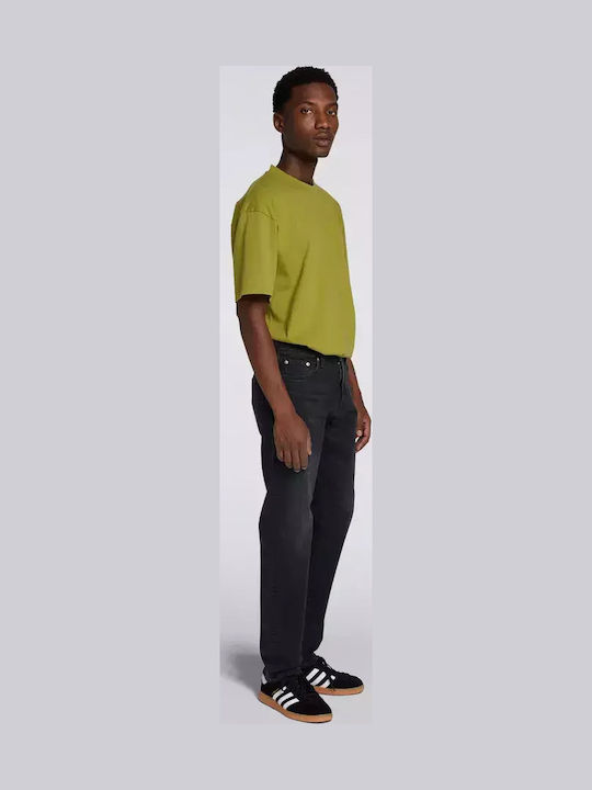 Ανδρικό Παντελόνι Τζιν με Regular Tapered Εφαρμογή Black