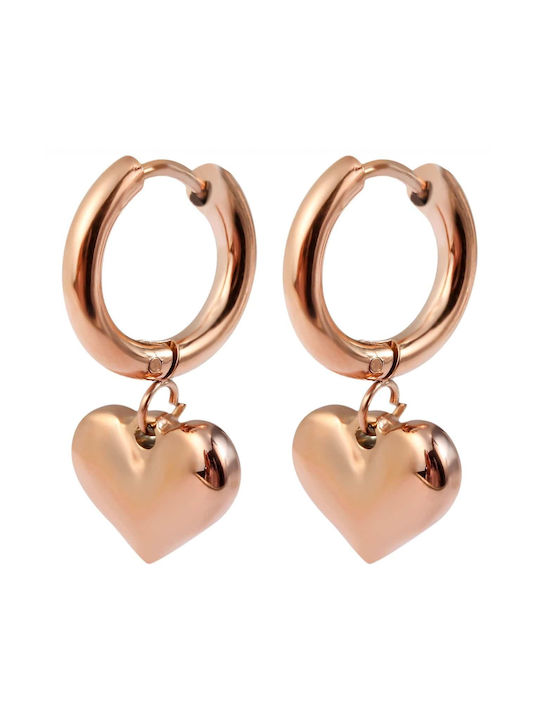 Akzent Earrings Hoops made of Steel Gold Plated