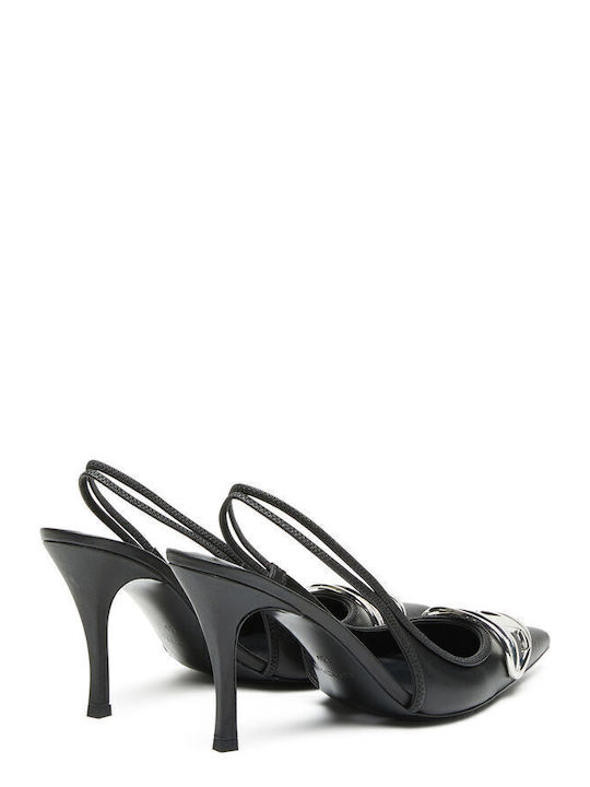 Diesel Leder Pumps Schwarz