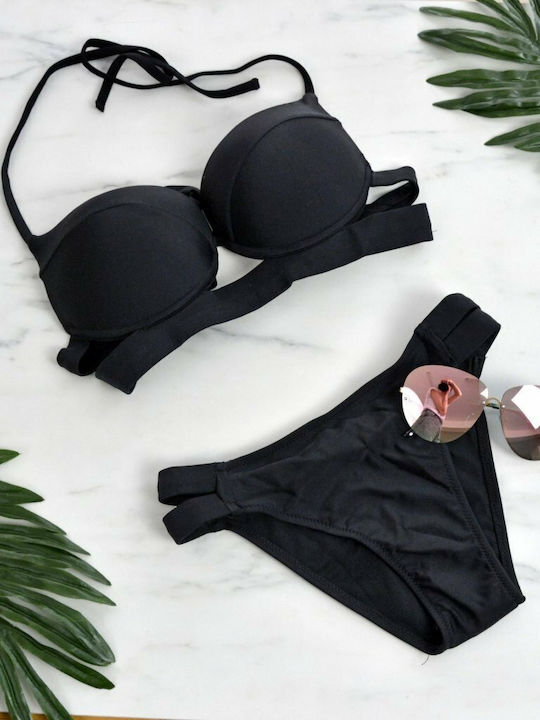 Set Bikini με Ενίσχυση Μαύρο