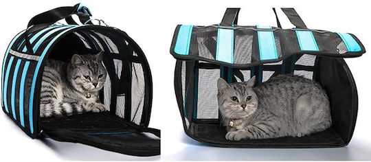 Umhängetasche für Hunde / Katzen bis 5.5kg Light Blue L25xB42xH26cm.