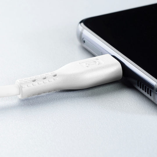 Cellular Line Cablu USB 2.0 USB-C Masculin - USB-C Alb 1.20m USBDATACUSBC-CW