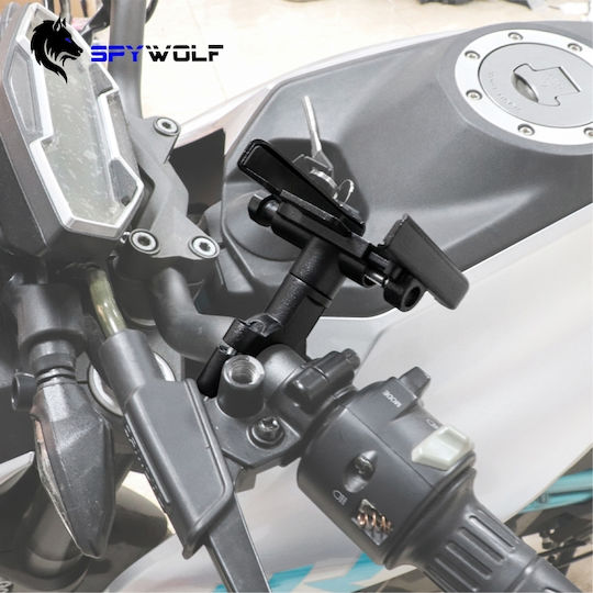 Spywolf Mount Phone Motorcycle with Adjustable Arm 3.5-6.5" for Steering Wheel