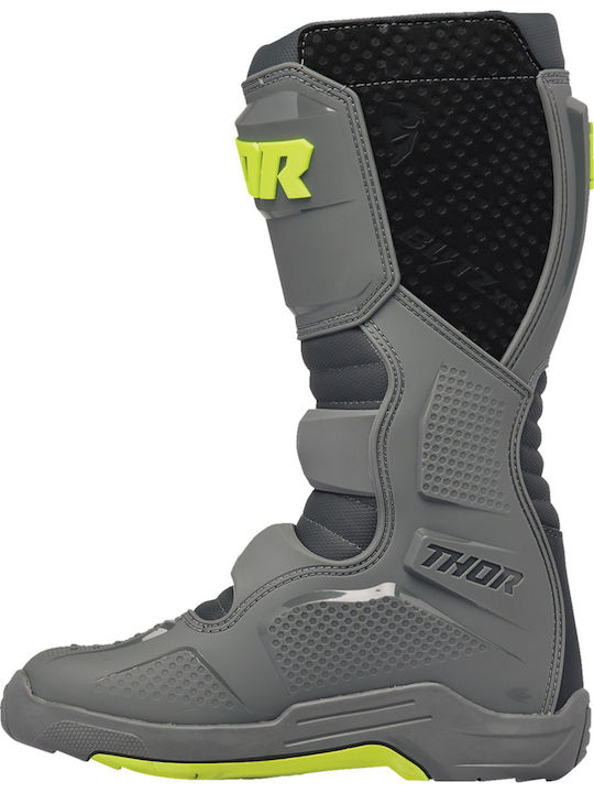 Thor MX Blitz XR Ανδρικές Μπότες Motocross Δερμάτινες Grey/Charcoal