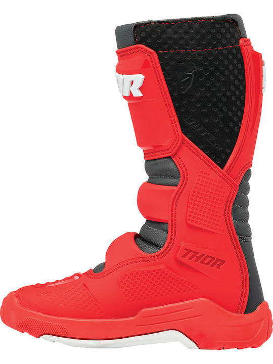 Thor MX Youth Blitz XR Din piele Red/Charcoal