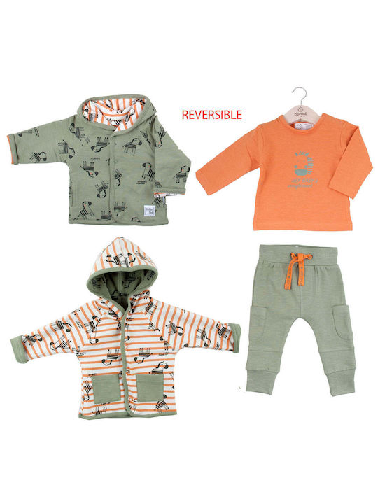 Babybol Kids Sweatpants Set Green 2pcs