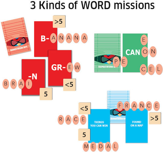 Joc de Societate Super Word Spy pentru 2-4 Jucători 3+ Ani (EN) Chalk & Chuckles