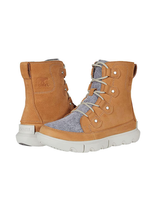 Sorel Leather Snow Boots with Laces Explorer Joan Brown