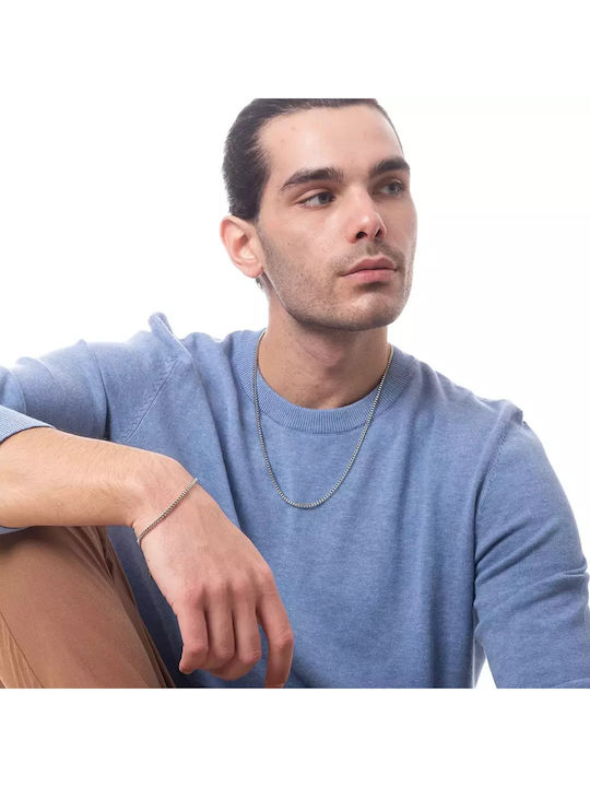 Oxzen Ανδρικό Βραχιόλι Αλυσίδα από Ατσάλι