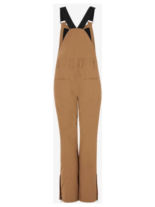 Protest 4610532-805 Women's Dungarees for Ski & Snowboard Brown