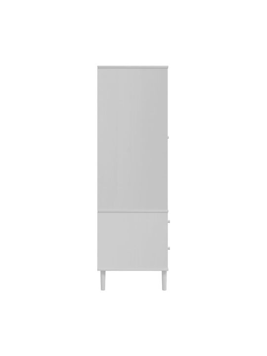 Doppeltür Kleiderschrank White 90x55x175cm