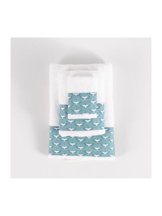 Linea Interiors Set Babyhandtücher 3tlg Aqua Gewicht 500gr/m²