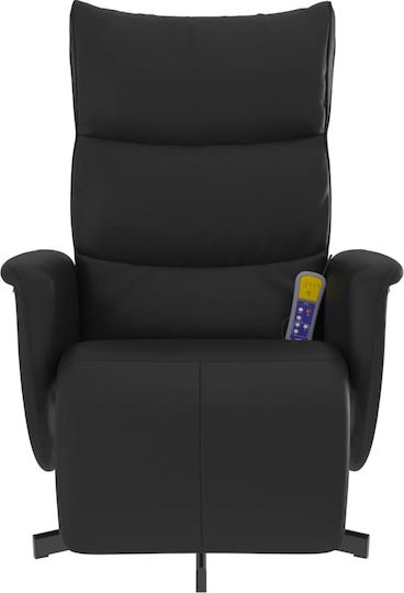 Relaxsessel Friseurwaschbecken mit Fußhocker aus Kunstleder Black 71x84x106.5cm